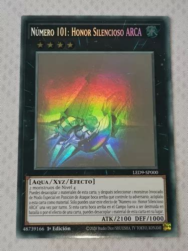 Yugioh Number 101 Silent Honor Ark Led9 Sp000 Ghost 1st Mercadolibre