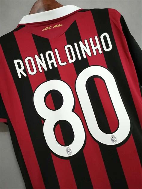 Ac Milan Ronaldinho Retro Shirt Etsy Uk