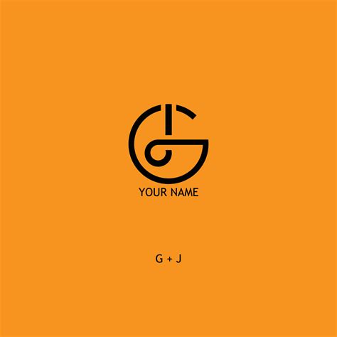 Diseño De Logotipo G Y J Diseño De Logotipo G Y J En Un Fondo Naranja Perfecto Para Logotipos