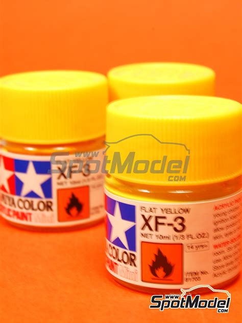 Tamiya 81703 Acrylic Paint Flat Yellow XF 3 1 X 10ml Ref XF 3