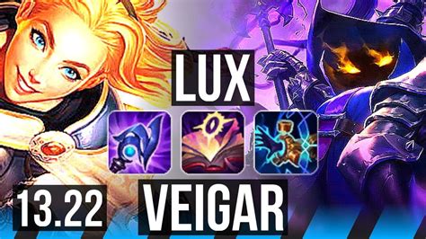 Lux Vs Veigar Mid Solo Kills Games M Mastery