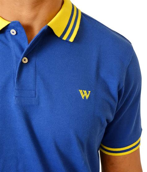 Woodside Blue Half Solids Polo T Shirt Buy Woodside Blue Half Solids