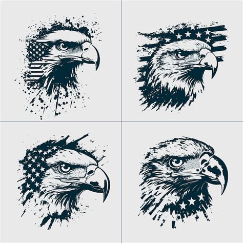 Premium Vector Eagle With Usa Flag Svg Png Files Patriotic