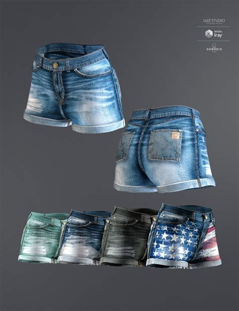 Ajc Pro Skate Shorts For Genesis And Females Daz D