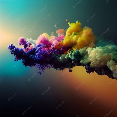 Premium Photo Composition Of Color Burst Splash Explosion On The