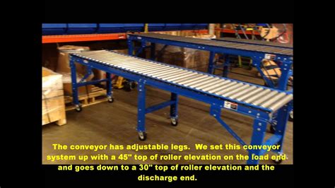 Heavy Duty Gravity Roller Conveyor With Casters Used At Warehouse Docks