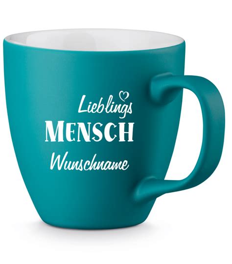 Mattierte Tasse Mit Gravur Lieblings Mensch Verschiedene Farben