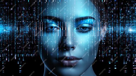 Premium Photo Abstract Digital Human Face Artificial Intelligence