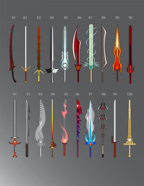 Swords: 81 - 100 by LucienVox on DeviantArt