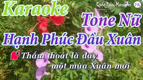 Karaoke Hạnh Phúc Đầu Xuân Bolero Tone Nữ Rê Trưởng D Quốc Dân