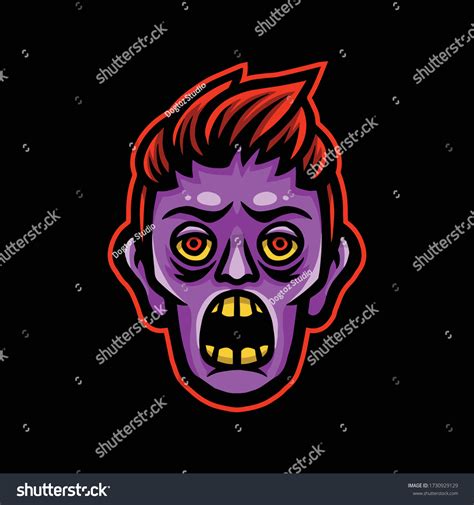 Zombie Mascot Logo Zombie Esport Gaming Stock Vector Royalty Free