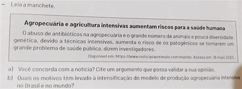 Leia a manchete segue anexo a você concorda a noticia cite um