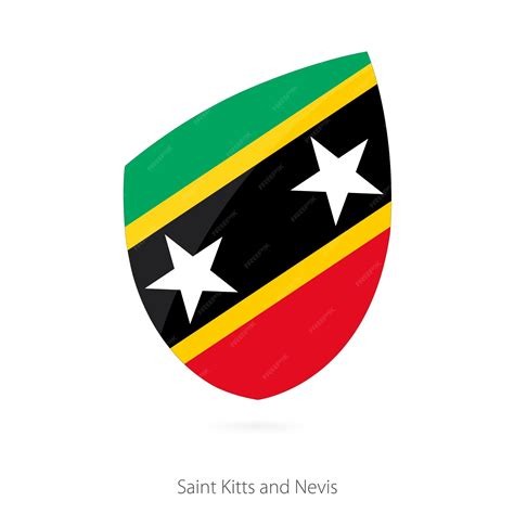 Premium Vector Flag Of Saint Kitts And Nevis