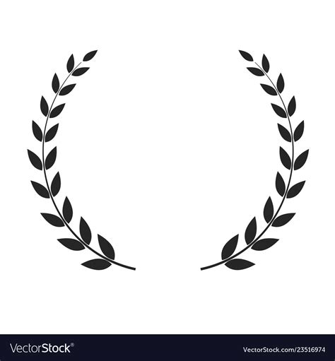 Laurel wreath isolated on white background Vector Image