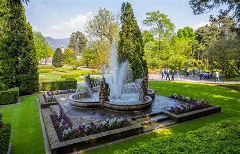 View Of Putti Fountain In The Botanical Garden Of Villa Taranto In