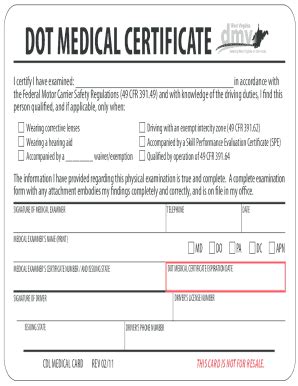 Dot Medical Card Printable