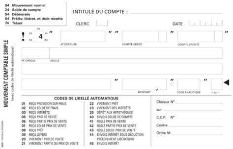 Mouvements Comptables Simple Flp Imprimerie Fortin Le Progr S