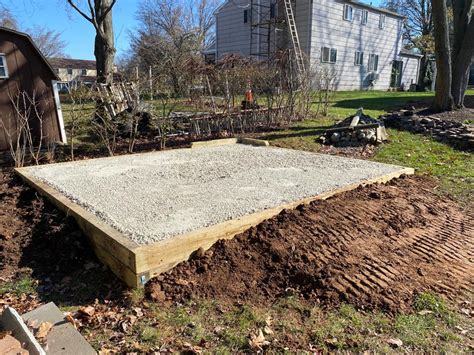 X Gravel Shed Pad In Audubon Pa Firm Foundations