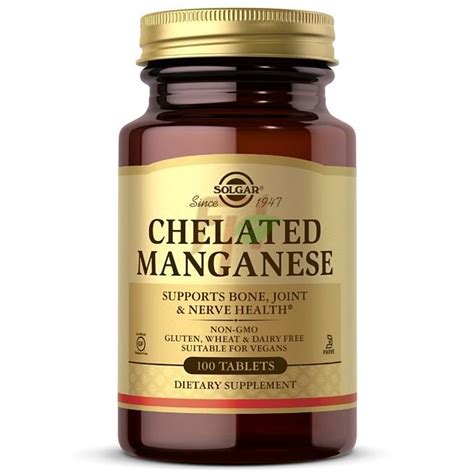 Solgar CHELATED MANGANESE (8 мг * 100 табл) - купить в Москве | FitHerb