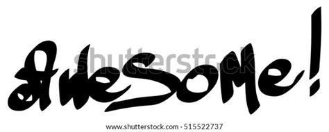 Graffiti Tag Inscription Awesome On White Stock Vector Royalty Free