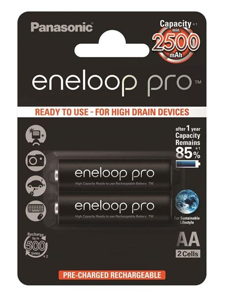 Купить Аккумулятор Panasonic Eneloop Pro AA 2500 mAh 2BP цена 649 грн