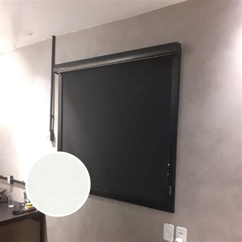 Persiana Blackout Caixa Box Cor Branco Liso InterLight Cortinas