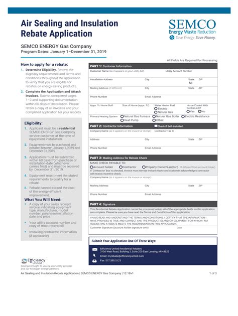 Fillable Online Air Sealing And Insulation Rebate Application Spray