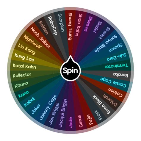 Mortal Kombat Characters Spin The Wheel App