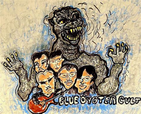 Godzilla Blue Oyster Cult Mixed Media by Geraldine Myszenski - Pixels