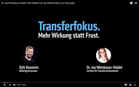 Videointerview Wie erhöhen wir Wirksamkeit von Trainings