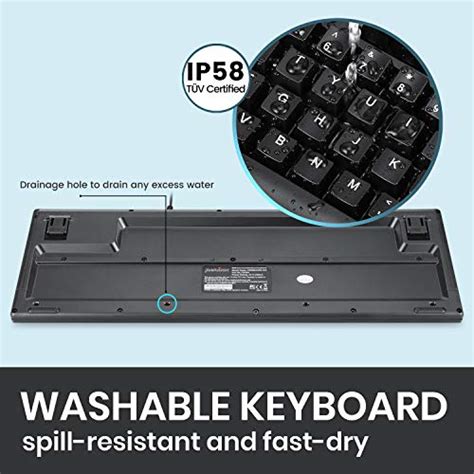 Perixx Periboard Wired Washable Usb Keyboard T V Certified With Ip