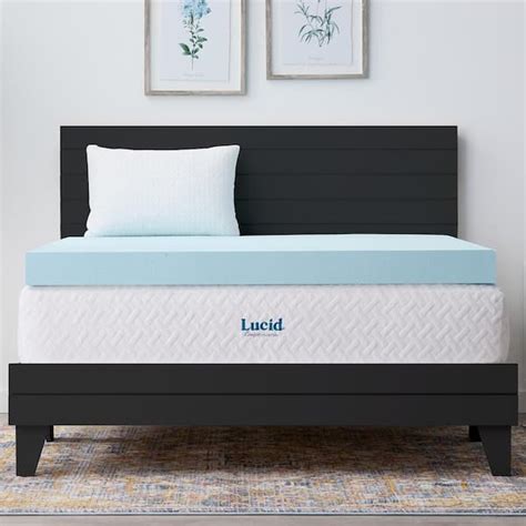 Lucid Comfort Collection In Gel And Aloe Infused Memory Foam Topper