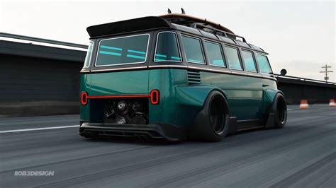 Ultra Widebody Volkswagen Bus Volkswide Looks Like A Porsche Racing