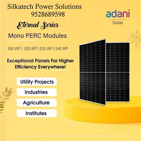 Adani Monocrystalline 535 W Solar Panel at Rs 32/watt | Monocrystalline ...