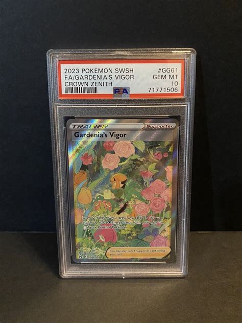 Psa Gem Mint Pokemon Crown Zenith Gardenia S Vigor Full Art