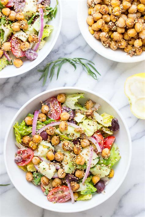 Vegan Chopped Salad With Spiced Chickpeas Simply Quinoa