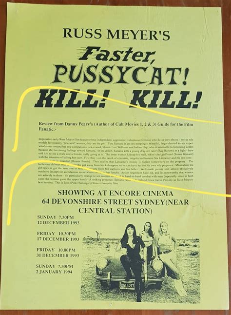 Russ Meyers Faster Pussycat Kill Kill Rare And Etsy