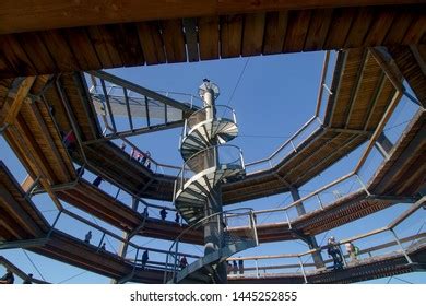 Offshore Ladder Stairway Staircase Helideck Helipad Foto Stock