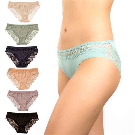 Alyce Intimates Womens Lace Bikini Pack Of 6 Walmart