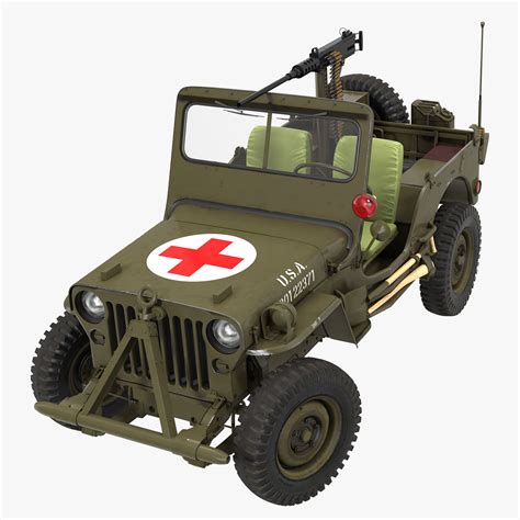 Us Army Jeep Willys Mb Ambulance Rigged 3d 모델 3d 모델 129 Unknown