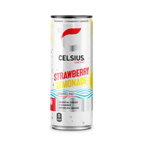 Strawberry Lemonade Från Celsius Energidrycker Grossist