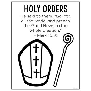 Holy Orders Coloring Page And Poster Catholic Sacrament Ccd Activity