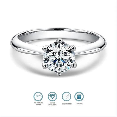 Gra Certified Moissanite Anel Para As Mulheres Diamantes Laborat Rio Promessa De Noivado Wedding