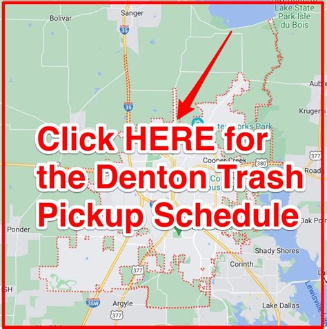 Denton Trash Schedule Bulk Pickup Holidays Maps