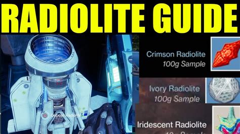 How To Deposit 200g Of Radiolite Samples At The Research Bay Destiny