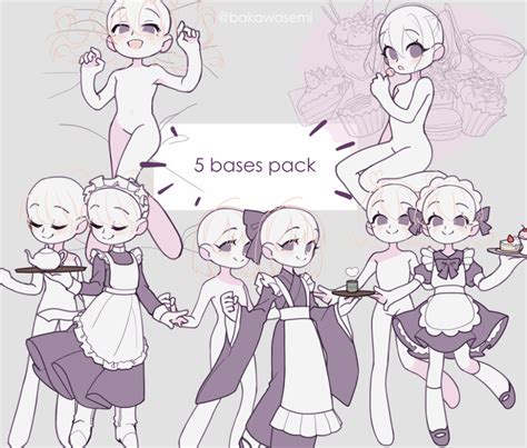 P2u Chibi Bases Pack By Invidens On Deviantart Chibi Art Reference