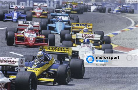 Alessandro Nannini Minardi M Motori Moderni Leads Derek Warwick