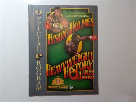 MIKE TYSON vs LARRY HOLMES 1988 Boxing Program Fight Boxers Sports ...