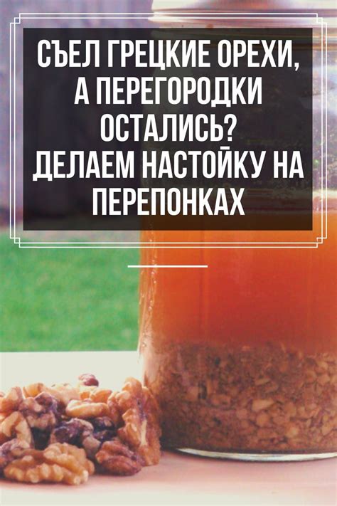 Как сделать настойку из перегородок грецкого ореха или рецепт на ...
