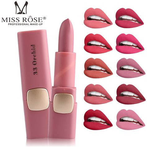 MISS ROSE 새 보습 18 색 Matte Nude 색 Lipstick 방수 Brand Sexy 벨벳 화장품 Lip